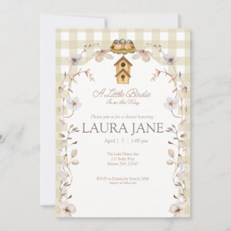 A Little Birdie is on the Way Shower Invitation