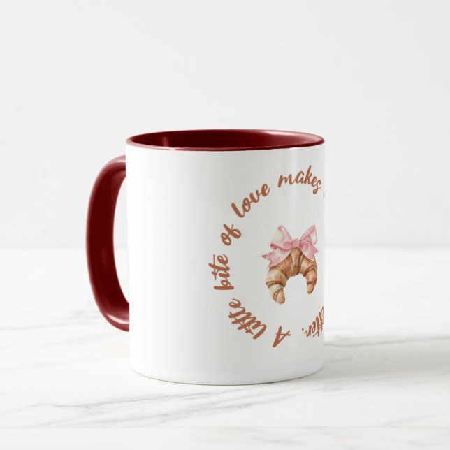 A Little Bite of Love | Cute Girly Mug  Tasse (Vorderseite Links)