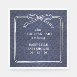 A Little Blue Jean Baby Denim Boy Baby Shower Serviette