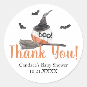 "A Little Boo" Halloween Baby Showaufkleber Runder Aufkleber