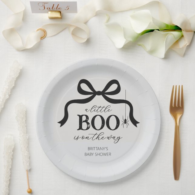 A Little Boo Halloween Baby Shower Pappteller (Hochzeit)