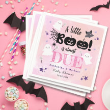 A Little Boo | Halloween Girl Babydusche Napkin