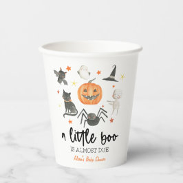 A Little Boo Is Almost Due! Baby Shower Halloween Pappbecher