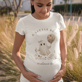 A Little Boo is Almost Due! Boho Ghost Baby Shower T-Shirt