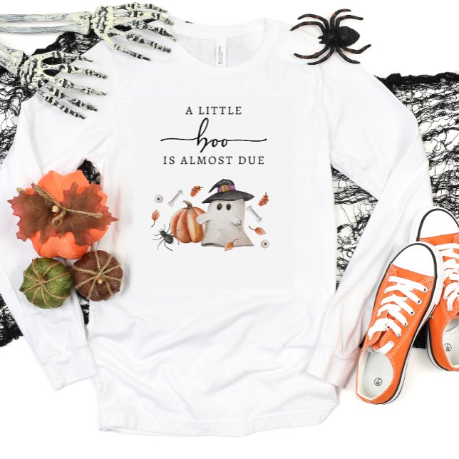 A Little Boo T-Shirt (Halloween A Little Boo Is Almost Due Baby Shower Shirt)