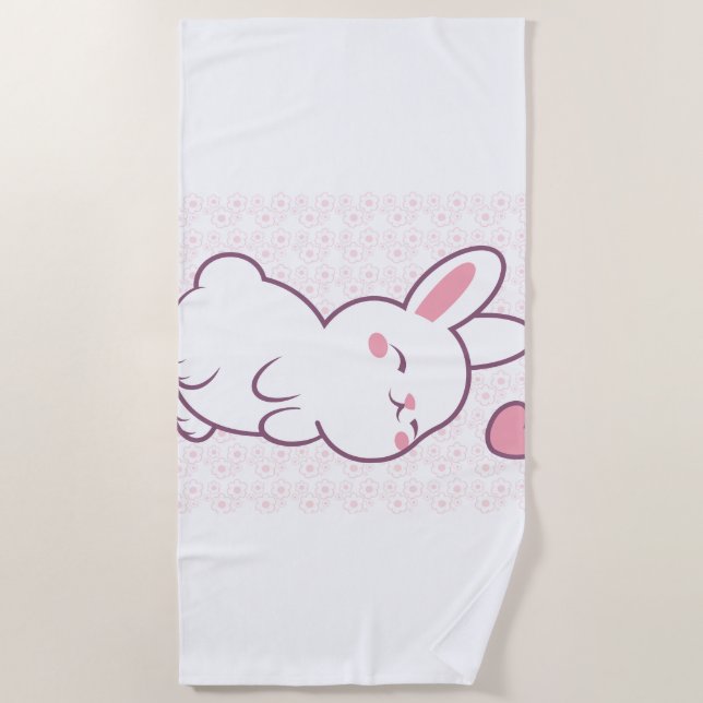 A Little Bunny Made of Feelings Strandtuch (Vorderseite)