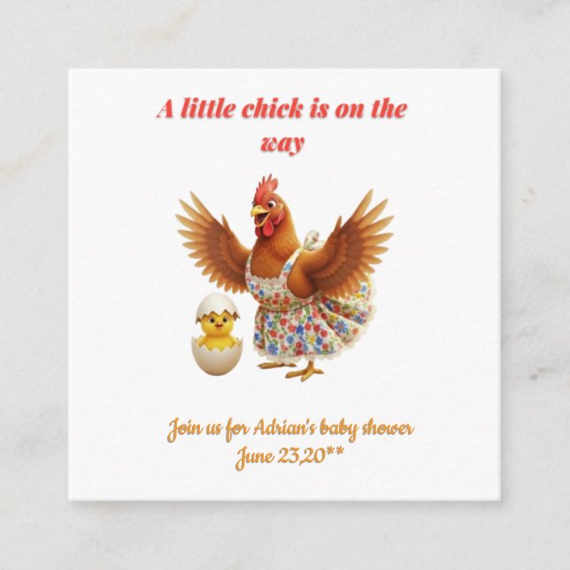 A little chick is on the way  begleitkarte (Vorderseite)