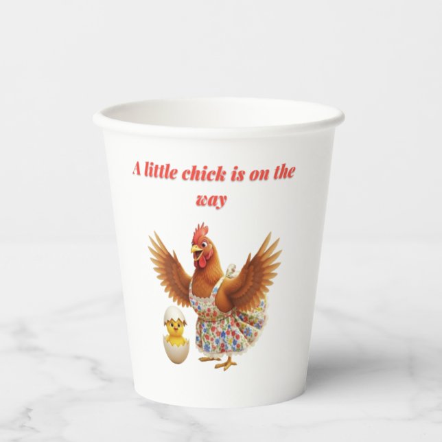 A little chick is on the way  pappbecher (Vorderseite)