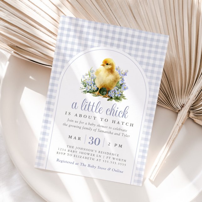 A Little Chick Spring Lavender Baby Shower Einladung (Von Creator hochgeladen)