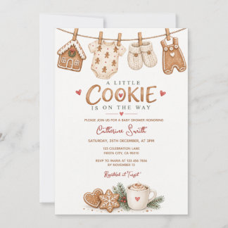 A Little Cookie Gingerbread Baby Shower Einladung