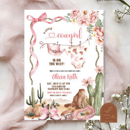 A little cowgirl baby shower einladung