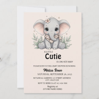 A Little Cutie Baby Shower Invitation Einladung