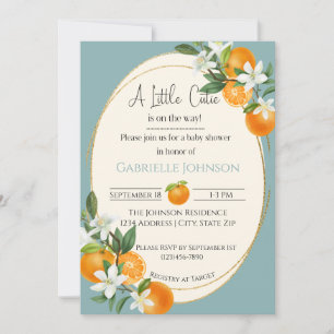 A Little Cutie is on the way boy baby shower  Einladung