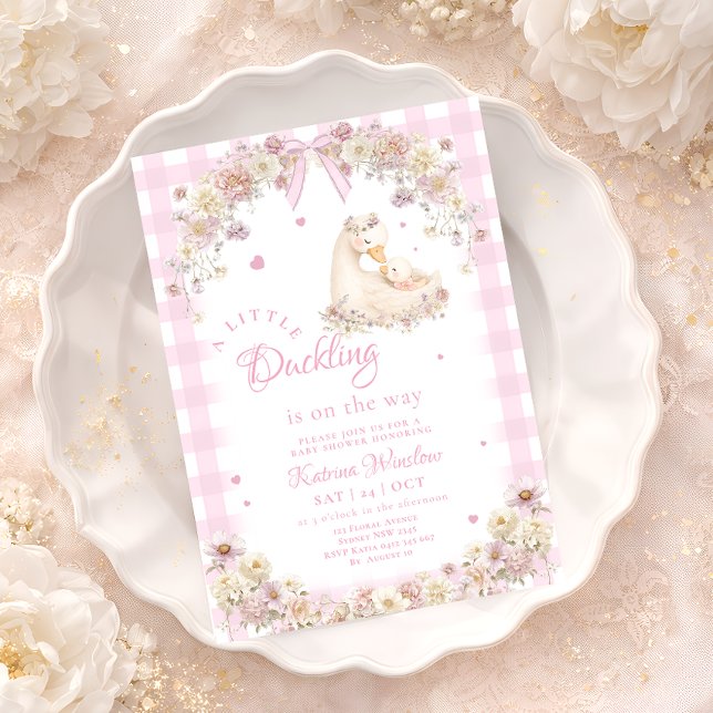 A Little Duckling is on The Way Baby Shower Einladung (Von Creator hochgeladen)