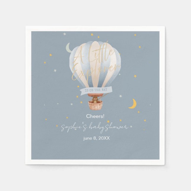 A Little Explorer Hot Air Balloon  Serviette (Vorderseite)