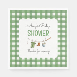 A Little Fisherman Baby Shower Square Serviette