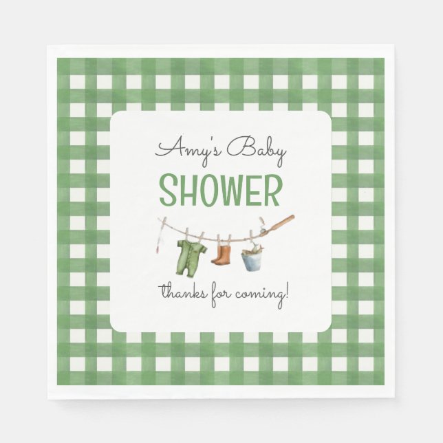 A Little Fisherman Baby Shower Square Serviette (Vorderseite)