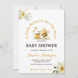 A Little Honey Bee Gender Neutral Baby Shower Einladung