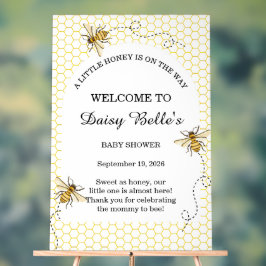 A little Honey Is On The Way Baby Shower Acrylschild