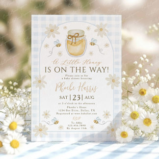 A Little Honey is on the Way Baby Shower  Einladung