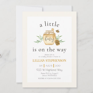 A Little Honey Is On The Way Bee Baby Shower Einladung