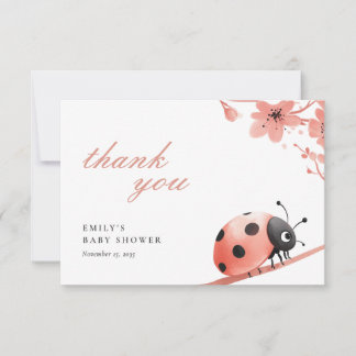 A Little Love Bug Is On The Way Baby Shower Dankeskarte