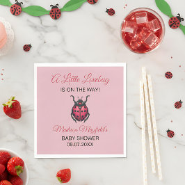A Little Love Bug Is On The Way Ladybug Serviette