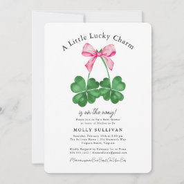 A Little Lucky Charm Shamrock Coquette Bow  Einladung