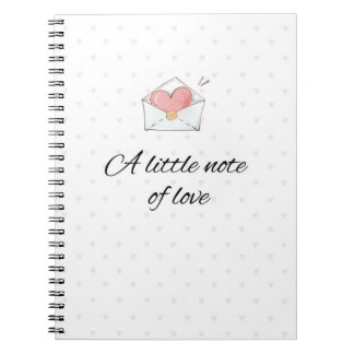 A Little Note of Love Notebook Notizblock