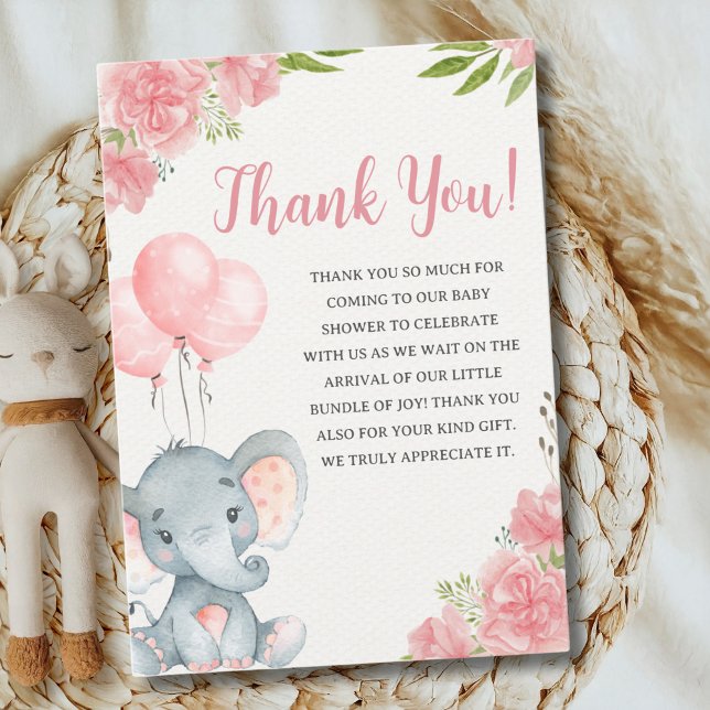 A Little Peanut is on the Way, Baby Shower Girl Dankeskarte (Von Creator hochgeladen)