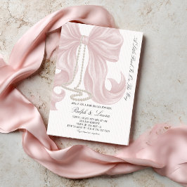 A little Pearl Bow Girl Baby Shower Invitation Einladung