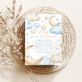 A little piece of heaven is on the way baby shower einladung