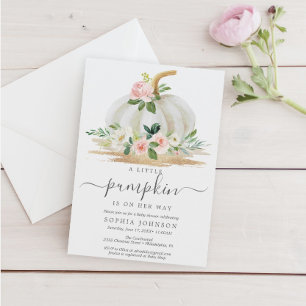 A Little Pumpkin Girl Baby Shower Invitation Card Einladung