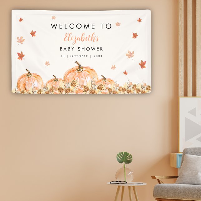 A Little Pumpkin is on her Way, Baby Shower Banner (Von Creator hochgeladen)