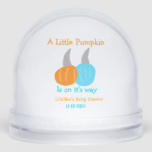 A little pumpkin is on it's way baby shower orange