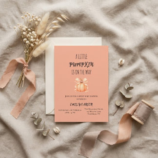 A Little Pumpkin Is on the Way Baby Shower Einladung
