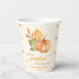 A Little Pumpkin Is On The Way! Baby Shower Pappbecher