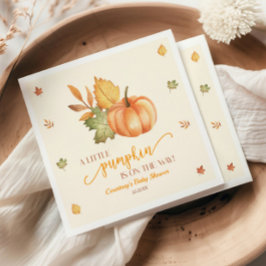 A Little Pumpkin Is On The Way! Baby Shower Serviette