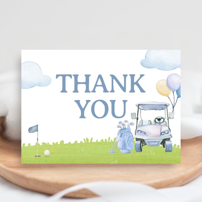 A Little Putter Golf Baby Shower Dankeskarte (Golf A Little Putter Baby Shower Thank You Card)