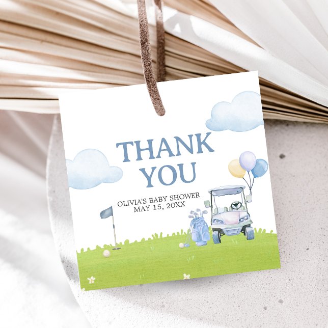 A Little Putter Golf Baby Shower Geschenkanhänger (Golf A Little Putter Baby Shower Favor Tags)