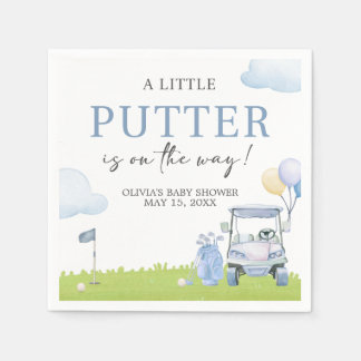 A Little Putter Golf Baby Shower Serviette