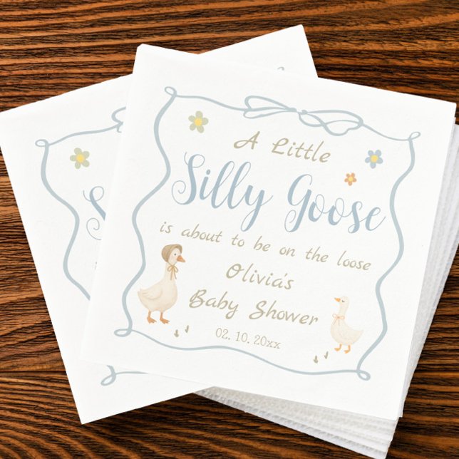 A Little Silly Goose Baby Shower  Serviette (Von Creator hochgeladen)