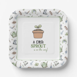 A Little Sprout on the Way Baby Shower Invitation Pappteller
