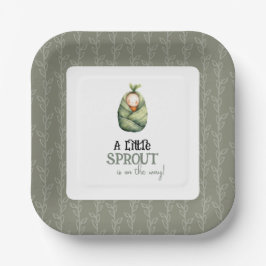 A Little Sprout on the Way Baby Shower Invitation  Pappteller