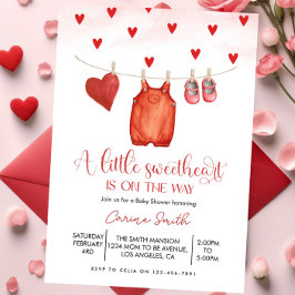 A Little Sweetheart Baby Shower Party Einladung