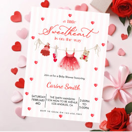 A Little Sweetheart Girl Baby Shower Einladung
