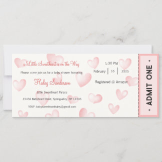 A Little Sweetheart is on the Way Invitation Einladung