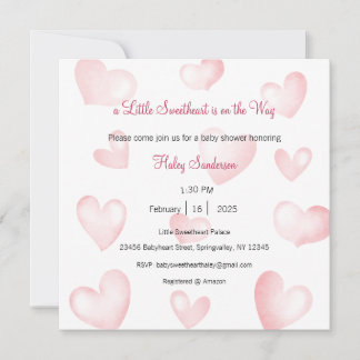 A Little Sweetheart is on the Way Invitation Einladung