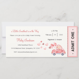 A Little Sweetheart is on the Way Invitation Einladung