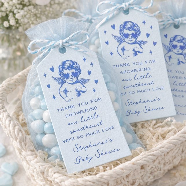 A Little Sweetheart Valentines Boy Baby Shower Geschenkanhänger (Von Creator hochgeladen)